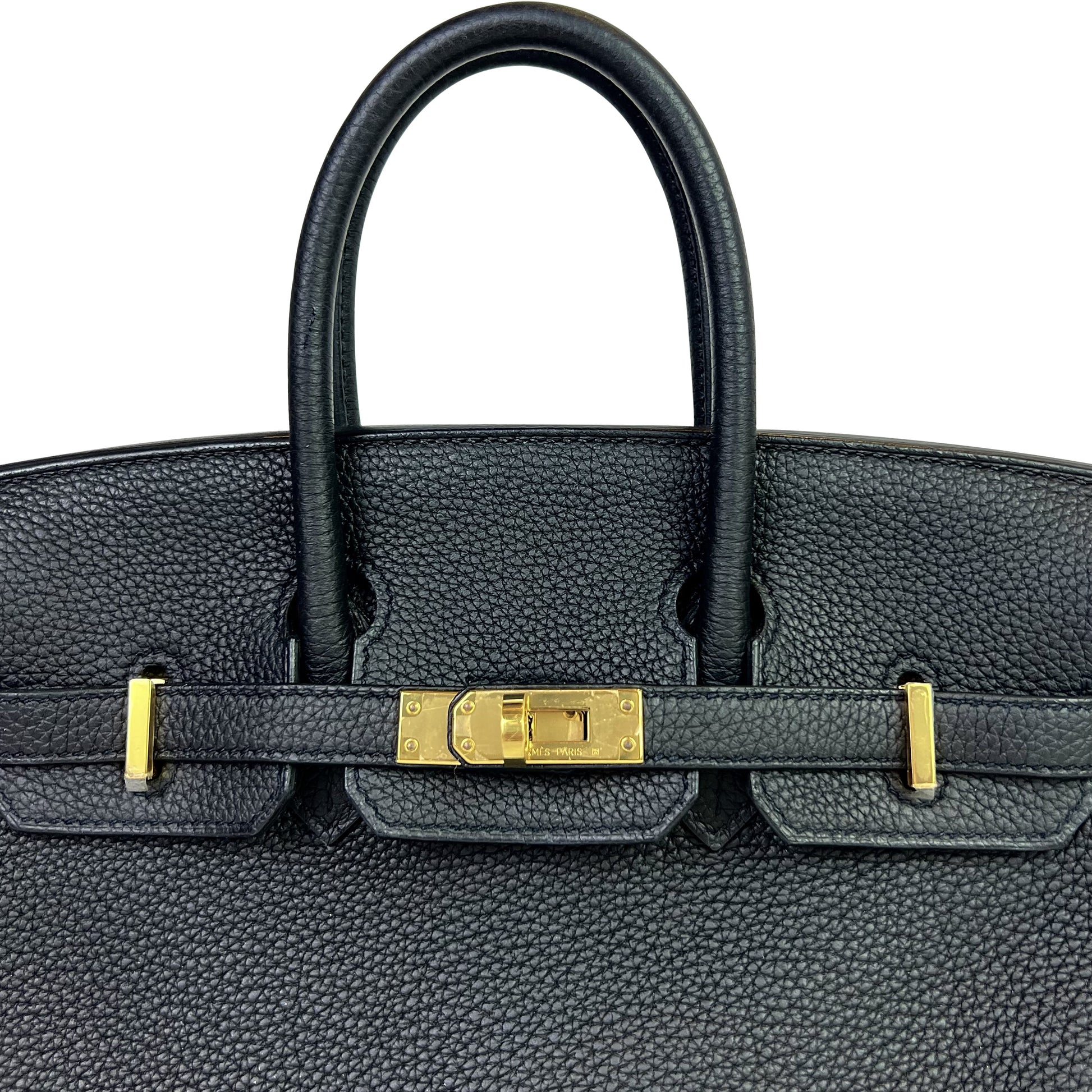 Hermes Birkin bag 25 Black Togo leather Gold hardware